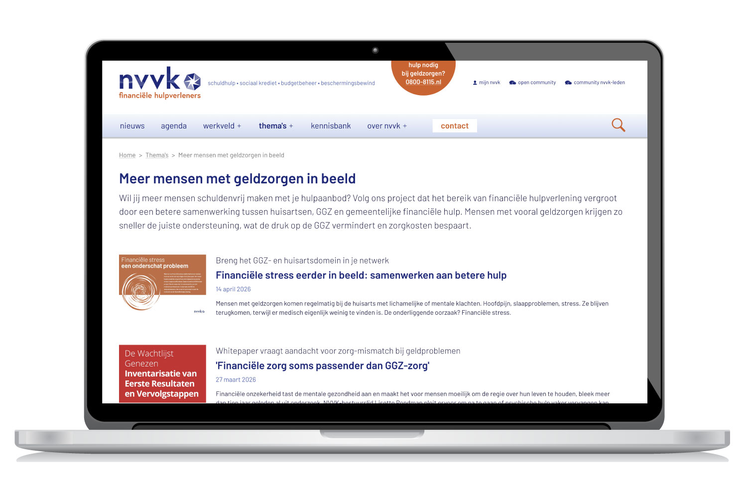 Artikelenserie ‘Meer mensen met geldzorgen in beeld – NVVK’